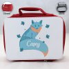 Personalized Fox Theme - Red School Lunch Box for kids