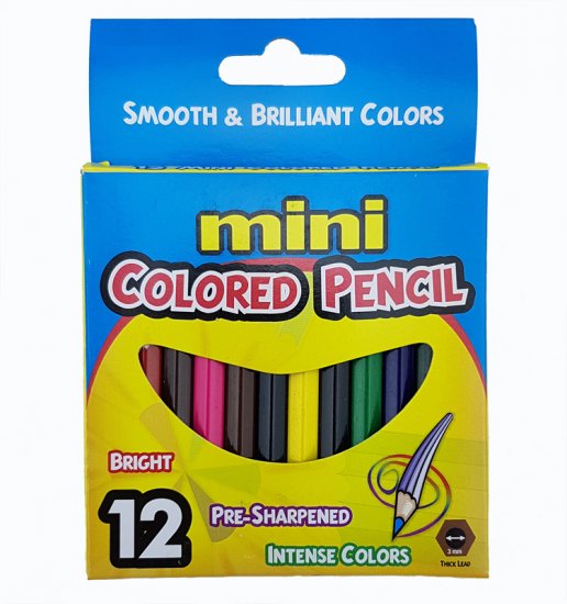 12 Colored Pencils - Mini Size (Half size) - Click Image to Close