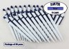 Dome Pen -White Body and Dark Blue Accents- Blanks - 50pkg