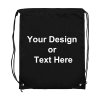 ezpencils – Drawstring Bags - Custom Image and/or Text - Black