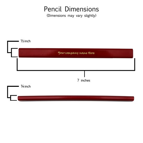ezpencils - 6 pkg. Personalized Red Carpenter Pencils - Click Image to Close