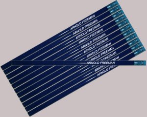 ezpencils - Personalized Blue Sea Hexagon Pencils - 12 pk