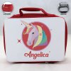 Personalized Unicorn Design - Red School Lunch Box for kids