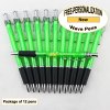 Wave Pen, Green Body, Black Grip, 12 pkg - Custom Image