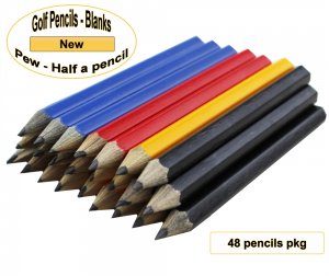 ezpencils - 48 Assorted Golf Without Eraser - Blank Pencils