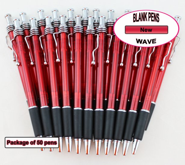 Wave Pens-Purple Body Silver Accents & Black Grip-Blanks-50pkg - Click Image to Close