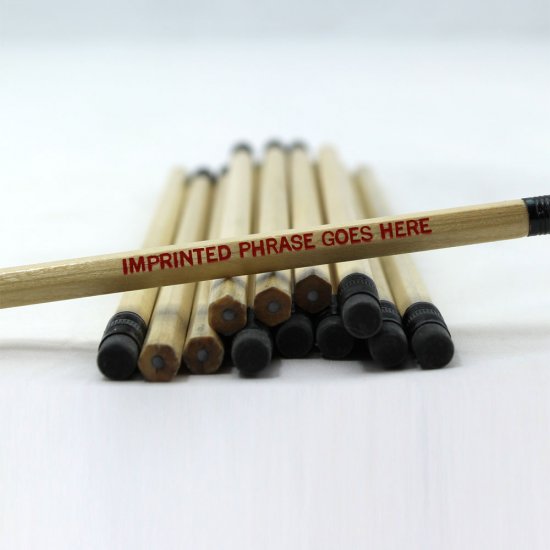 ezpencils - Personalized Natural Wood Hex Pencils - 144 Pencils - Click Image to Close
