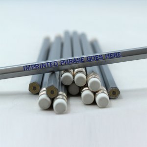 ezpencils - Personalized Silver Hex Pencils - 144 Pencils