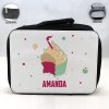 Personalized Cupcake Theme - Black School Lunch Box for kids