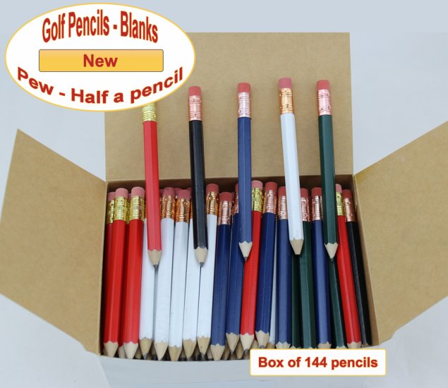 ezpencils - 144 Assorted Golf Pencils with Eraser - Click Image to Close