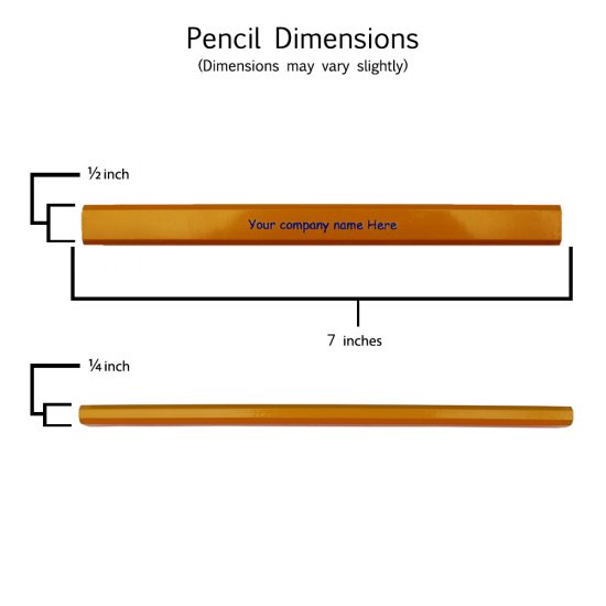 ezpencils - 6 pkg. Personalized Yellow Carpenter Pencils - Click Image to Close