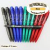 Twister Pen, Silver Accents, Assorted Colors, 12pkg-Custom Image