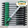 Personalized Foil Pen, Silver Body with a Green Gripper 12 pkg