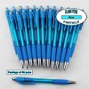 Particle Pen -Light Blue Body, Clicker and Grip- Blanks - 50pkg