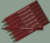 ezpencils - 24 pkg Personalized Hexagon Red Golf Pencils