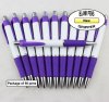 Gripper Pen - Purple Clip & Grip, White Body - Blanks - 50pkg