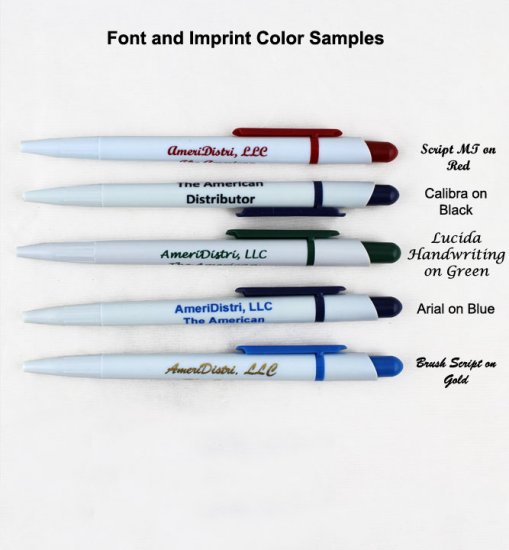ezpencils - Personalized - Solid White Body with Red Clicker - Click Image to Close