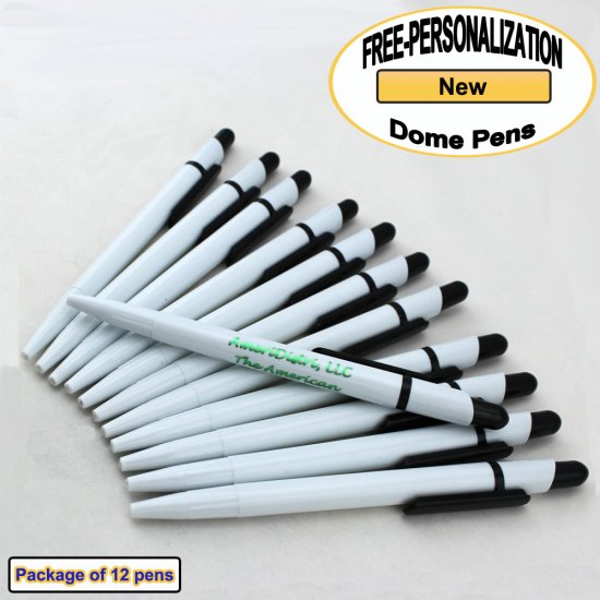 ezpencils - Personalized - Solid White Body with Black Clicker - Click Image to Close