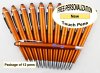 Touch Pen, Orange Body with Silver Accents 12 pkg - Custom Image