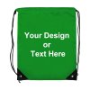 ezpencils, Drawstring Bags-Custom Image and/or Text- Green