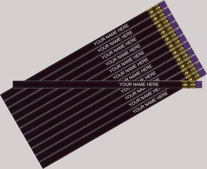 ezpencils - Personalized maroon Hexagon Pencils - 12 pk - Click Image to Close