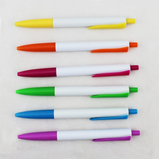 Breeze Pens - White Body with Assorted Colors - Blanks - 50pkg - Click Image to Close