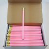 ezpencils - 144 Pink Hex Pencils, Gold Ferrule, Non-Personalized