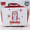 Personalized Penguin Theme - Red School Lunch Box for kids