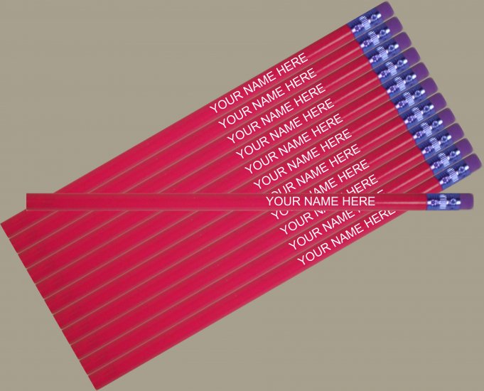 ezpencils - Personalized Light Purple Round Pencil - 12 pkg - Click Image to Close