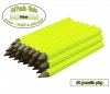 ezpencils - 48 Neon Yellow Golf Without Eraser - Blank Pencils