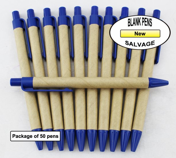 Salvage Pen -Cardboard Body with Blue Accents-Blanks- 50pkg - Click Image to Close
