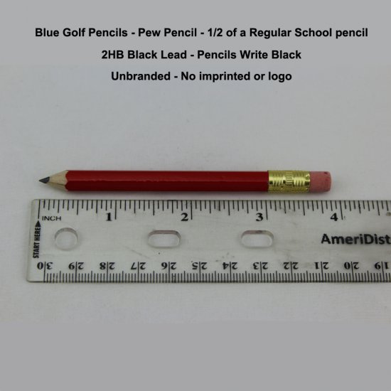 ezpencils - 144 Red Golf Pencils with Eraser - Click Image to Close
