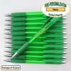 Personalized Grid Pen, Clear Green Body and Accents 12 pkg