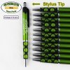 Elegant Tip and Stylus Click - Solid Green Body & Spotted Grip