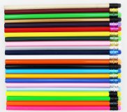 36 Hexagon Assorted Personalized Pencils in 35+ different colors