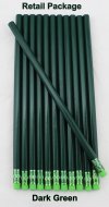 ezpencils - 12 pkg. Blank Hexagon Pencils - Dark Green
