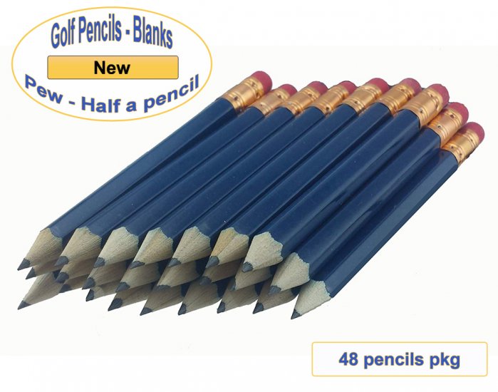 ezpencils - 48 Dark Blue Golf With Eraser - Click Image to Close