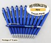 Touch Pen, Blue Body with Silver Accents 12 pkg - Custom Image
