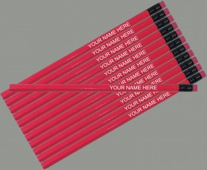 ezpencils - Personalized Neon Pink Hexagon Pencils - 12 pk