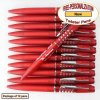 Personalized Twister Pen, Smokey Red Body Silver Accent 12 pkg