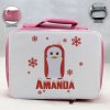 Personalized Penguin Theme - Pink School Lunch Box for kids
