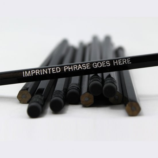 ezpencils - Personalized Black Hex Pencils - 144 Pencils - Click Image to Close