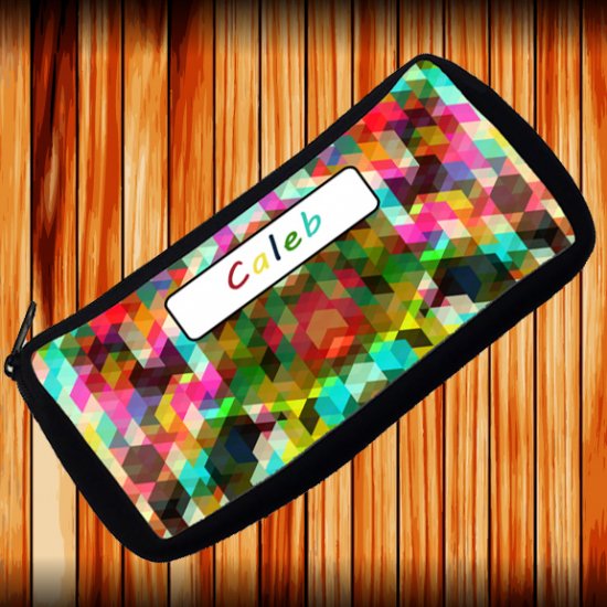 Personalized Abstract Colored Pencil Case - FREE PERSONALIZATION - Click Image to Close