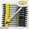 Personalized Foil Pen, Silver Body with a Yellow Gripper 12 pkg