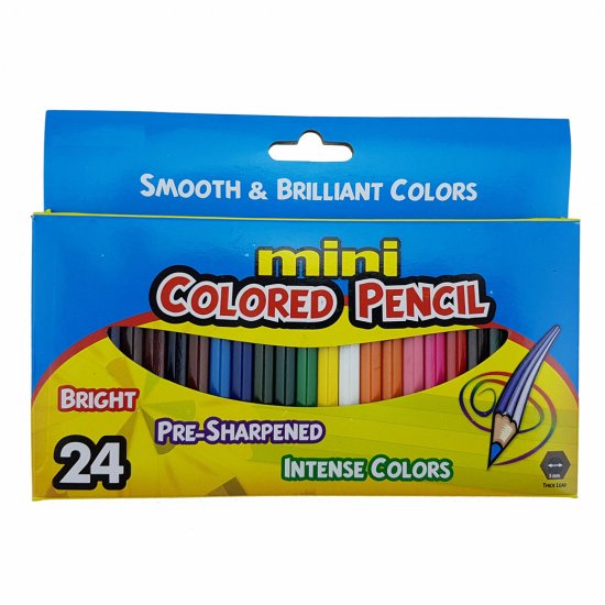24 Colored Pencils - Mini Size (Half size) - Click Image to Close