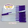 Personalized - Slim Pens - White Body with Purple Cap, Black Ink