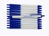 White Body - Blue Top & Bottom - Champion Pens - 12 pkg.