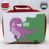 Personalized Dinosaur Theme - Red School Lunch Box for kids