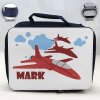 Personalized Jet Plane Theme - Blue School Lunch Box for kids
