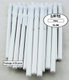 Colored Slim Pen -White Body, Cap and Accent- Blanks - 50pkg